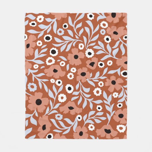 Vintage Blume: abstrakter Hintergrund. Fleecedecke (Vorderseite)