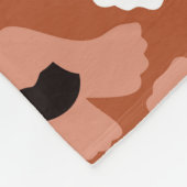 Vintage Blume: abstrakter Hintergrund. Fleecedecke (Ecke)