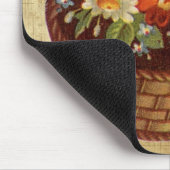 Vintage Blume Aktionskorb Mousepad (Ecke)