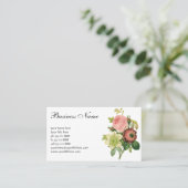 Vintage Blume, Anemone Rose Clematis von Redoute Visitenkarte (Stehend Vorderseite)