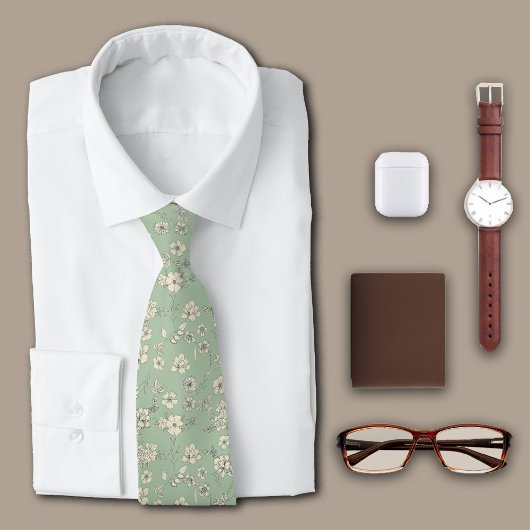 Vintage Blume Antike grüne Persönlichkeit erste Krawatte