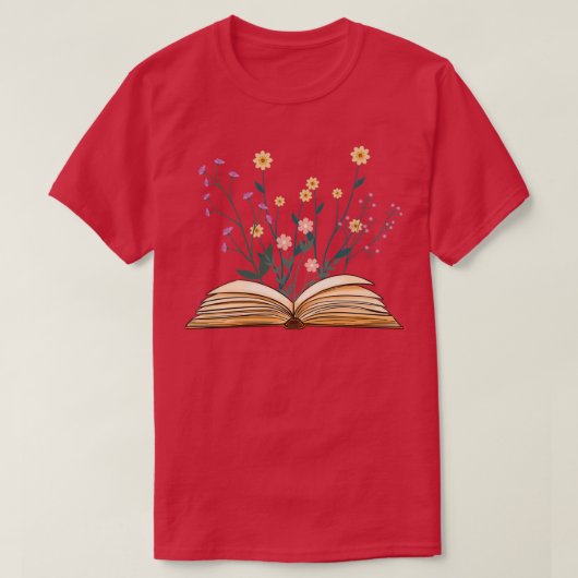 Vintage Blume aus Buch 1 T-Shirt (Design vorne)