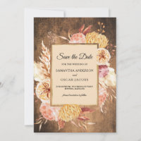 Vintage Blume aus Holz und Wasserfarbe