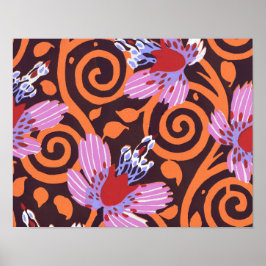 Vintage Blume B Kleine Poster