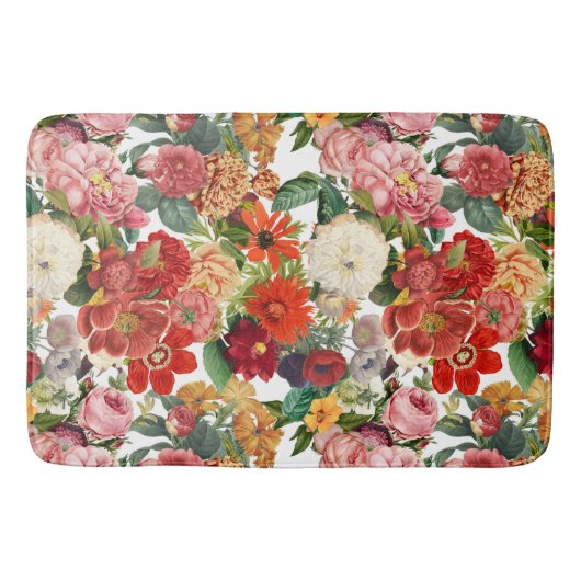 Vintage Blume Badematte (Vorderseite)
