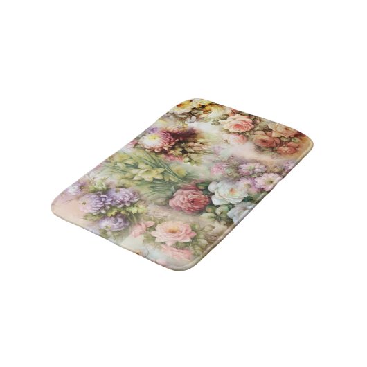 Vintage Blume Badematte (Schrägansicht)