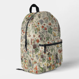 Vintage Blume Bedruckter Rucksack