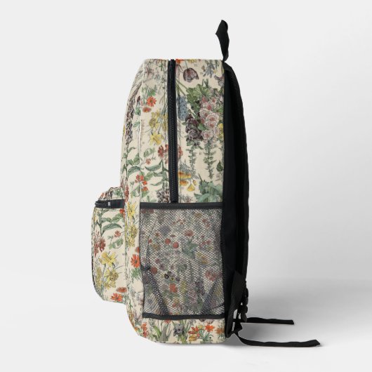 Vintage Blume Bedruckter Rucksack (Rechts)