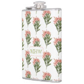 Vintage Blume benutzerdefinierte Monogramm-Flasche Flachmann (Links)