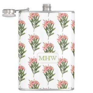 Vintage Blume benutzerdefinierte Monogramm-Flasche Flachmann