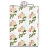 Vintage Blume benutzerdefinierte Monogramm-Flasche Flachmann (Rückseite)