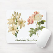 Vintage Blume, benutzerdefinierte Monogramm-Maus Mousepad (Mit Mouse)