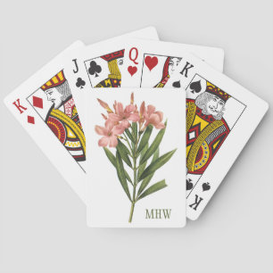 Vintage Blume benutzerdefinierte Monogramm-Spielka Spielkarten