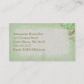Vintage Blume Berufliche Visitenkarten Visitenkarte (Rückseite)