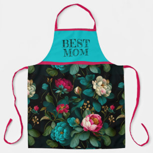 VINTAGE BLUME "BEST MAMA" SCHÜRZE