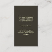 Vintage Blume blockiert Visitenkarte (Rückseite)