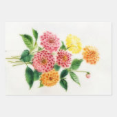 Vintage Blume Blumenbeutelpapier Geschenkpapier Set (Vorderseite 3)