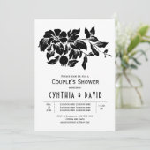 Vintage Blume Blumenzwiebeln Dusche Einladung (Stehend Vorderseite)