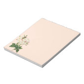 Vintage Blume Blütenrot Noisette Rose Redoute Notizblock (Rotiert)