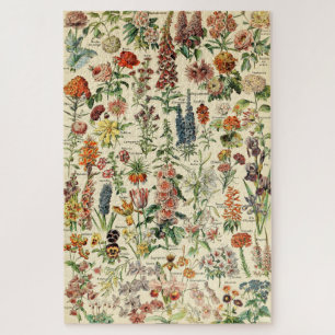 Vintage Blume Botanische Blumendiagramme Puzzle