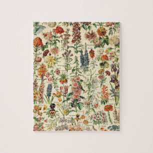 Vintage Blume Botanische Blumendiagramme Puzzle