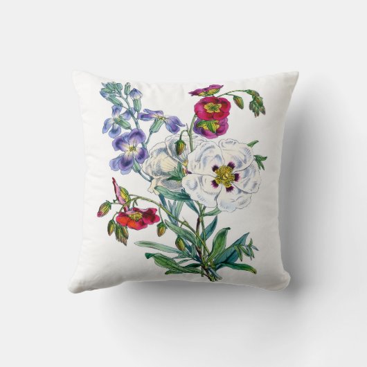 Vintage Blume Bouquet Kissen (Rückseite)