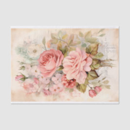 Vintage Blume Bouquet mit Rose Seidenpapier