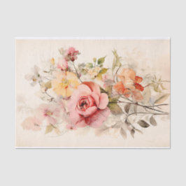 Vintage Blume Bouquet mit Rose Seidenpapier