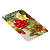 Vintage Blume Bouquet mit Schmetterlingen Magnet (Rechte Seite)