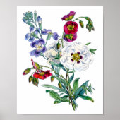 Vintage Blume Bouquet Poster (Vorne)