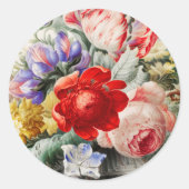 Vintage Blume Bouquet Stickers (Vorderseite)