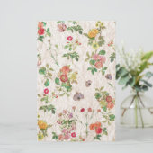Vintage Blume Briefpapier (Stehend Vorderseite)
