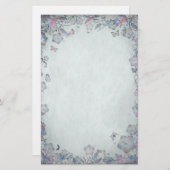 Vintage Blume & Butterfly Hochzeit Briefpapier (Vorne/Hinten)