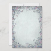 Vintage Blume & Butterfly Hochzeit Einladung (Rückseite)