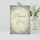 Vintage Blume & Butterfly's Wedding Danke (Stehend Vorderseite)