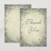 Vintage Blume & Butterfly's Wedding Danke (Vorne/Hinten)