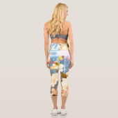 Vintage Blume Capri Leggings (Rückseite)
