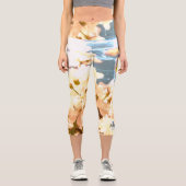 Vintage Blume Capri Leggings (Vorderseite)