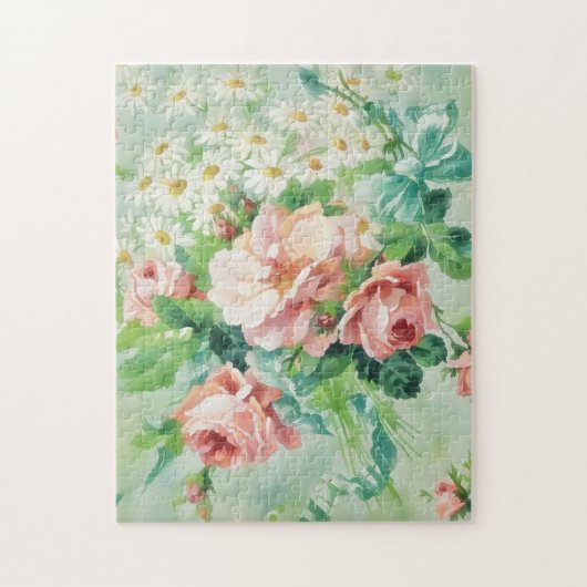 Vintage Blume Chic Garden Puzzle (Vertikal)