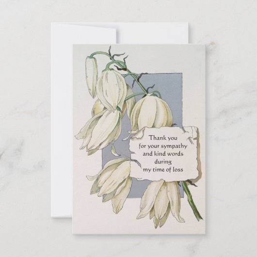 Vintage Blume Dankeschön Karte (Vorderseite)