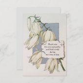 Vintage Blume Dankeschön Karte (Vorne/Hinten)