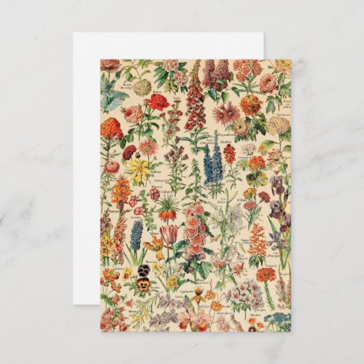 Vintage Blume Dankeskarte (Vorne/Hinten)