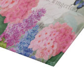 Vintage Blume dekorative Glaszuführung Schneidebrett (Ecke)