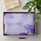 Vintage Blume der Blumendekoupage Lila Blaue Rose Seidenpapier (Geschenk)
