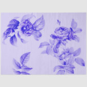 Vintage Blume der Blumendekoupage Lila Blaue Rose Seidenpapier (Vorderseite)