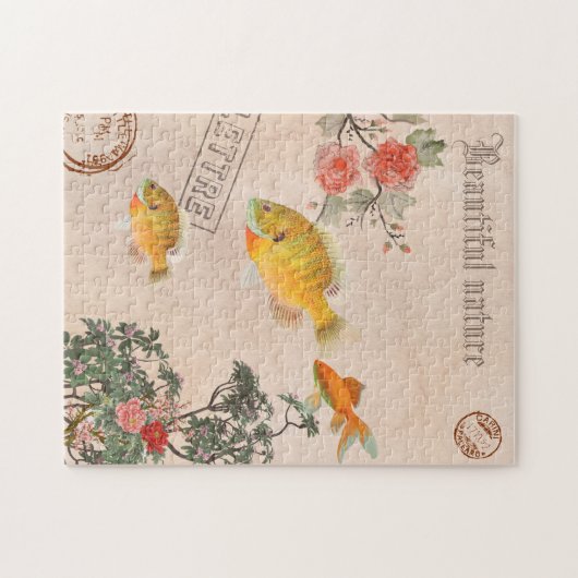 Vintage Blume der modernen Natur Puzzle (Horizontal)