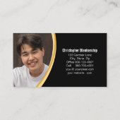 Vintage Blume der Schubkarre Gardener Custom Foto Visitenkarte (Rückseite)