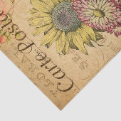 Vintage Blume der Sonnenblumen Französisch Seidenpapier (Ausschnitt)