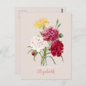 Vintage Blume drucken Postkarte (Vorne/Hinten)