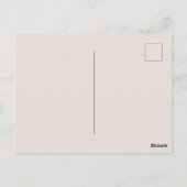 Vintage Blume drucken Postkarte (Rückseite)